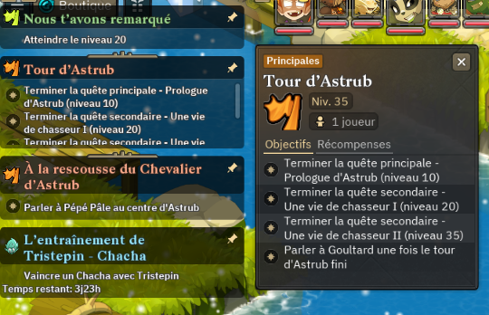 Nouvelle quête disponible